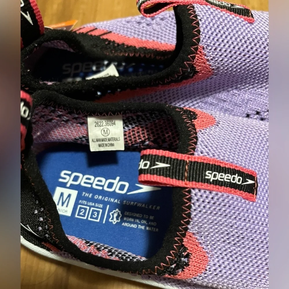 Speedo Surf Strider Water Shoes Girls Purple M 2-3 NWT